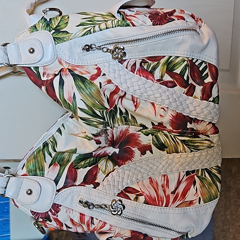 Angelkiss tropical floral print handbag purse